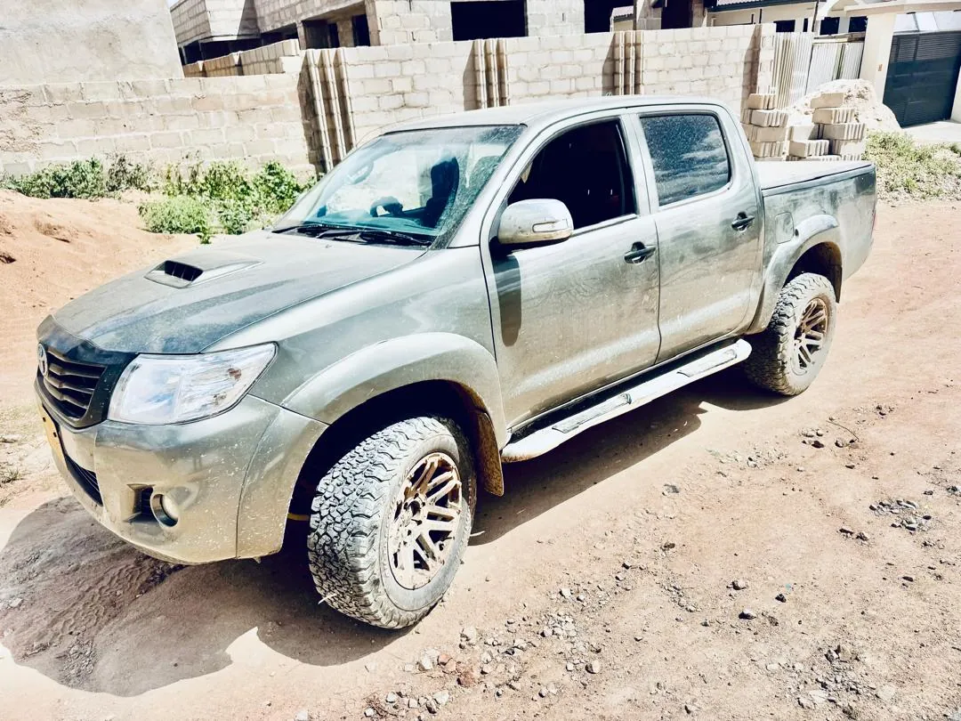 Toyota Hilux pickup at a construction site